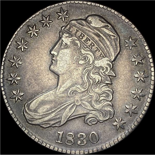 1830 Capped Bust Half Dollar NEARLY UNCIRCULATED
