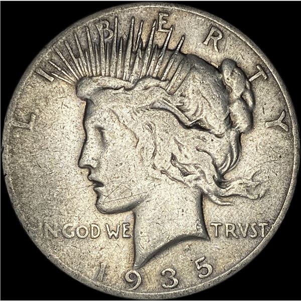 1935-S Silver Peace Dollar ABOUT UNCIRCULATED