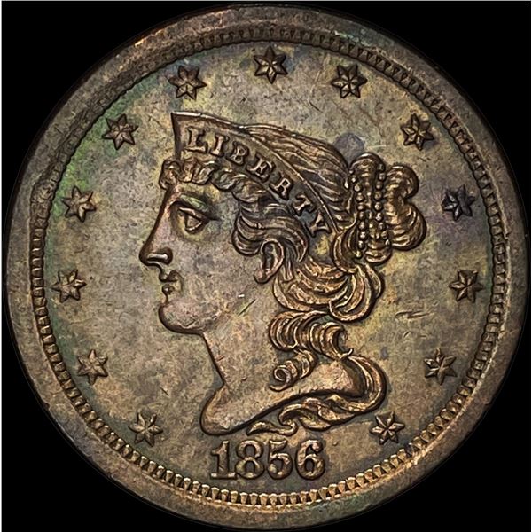 1856 Braided Hair Half Cent UNCIRCULATED
