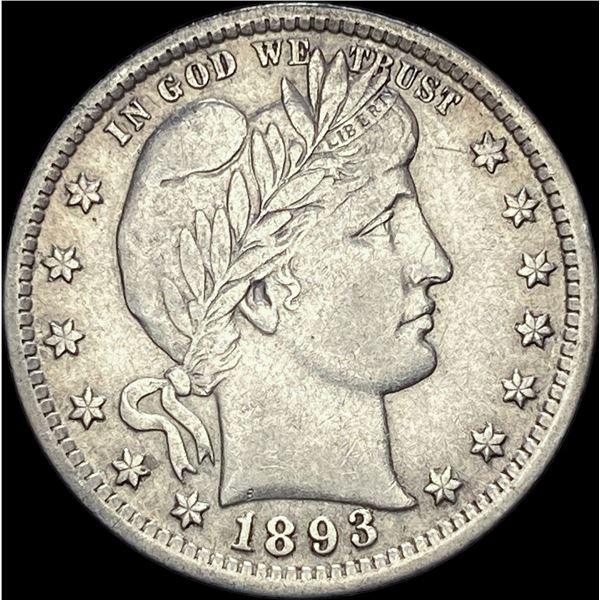 1893 Silver Barber Quarter LIGHTLY CIRCULATED