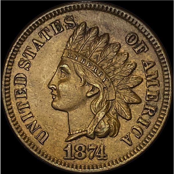 1874 Indian Head Cent CHOICE AU