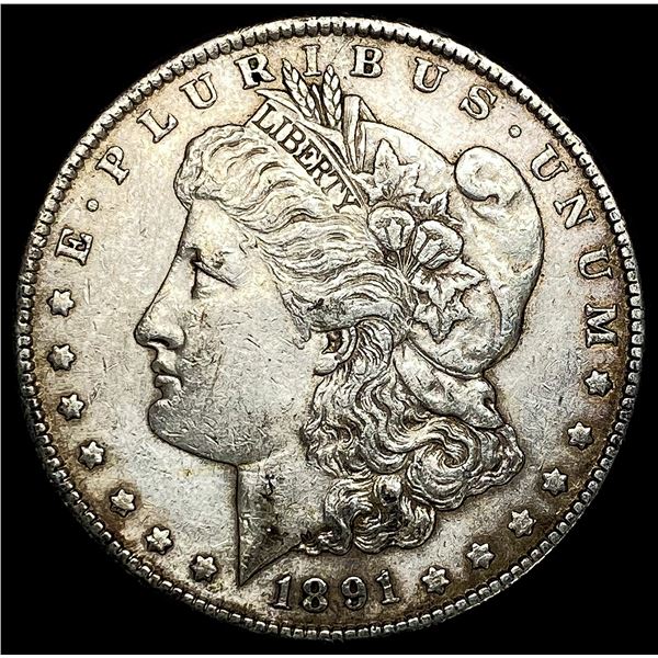 1891 Silver Morgan Dollar NEARLY UNCIRCULATED