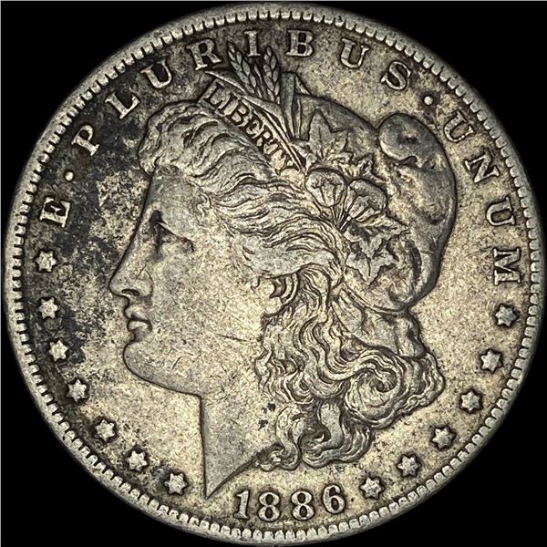 1886 Silver Morgan Dollar NEARLY UNCIRCULATED