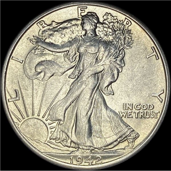 1942-S Silver Half Dollar CHOICE AU