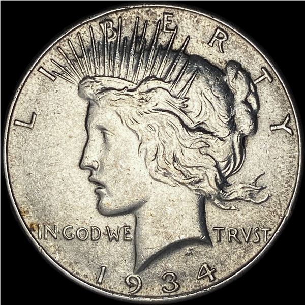 1934-S Silver Peace Dollar CLOSELY UNCIRCULATED