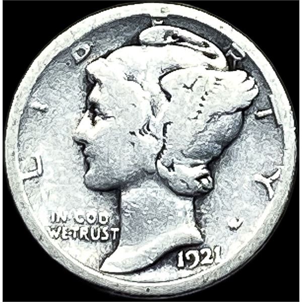 1921 Silver Mercury Dime NICELY CIRCULATED