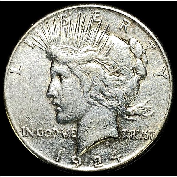 1924-S Silver Peace Dollar NICELY CIRCULATED