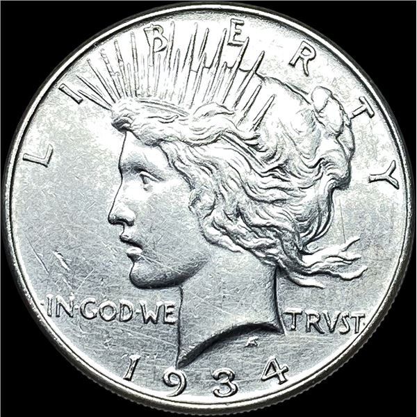 1934 Silver Peace Dollar CLOSELY UNCIRCULATED
