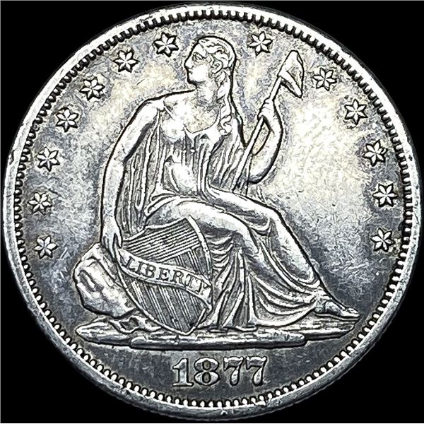 1877-CC Silver Half Dollar CLOSELY UNCIRCULATED