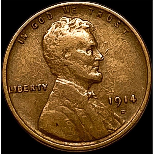 1914-D Bronze Lincoln Wheat Cent NEARLY UNCIRCULATED
