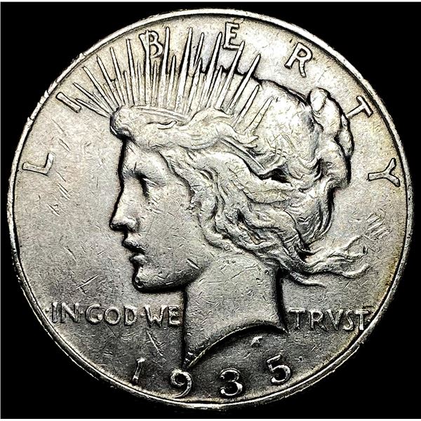 1935 Silver Peace Dollar NEARLY UNCIRCULATED