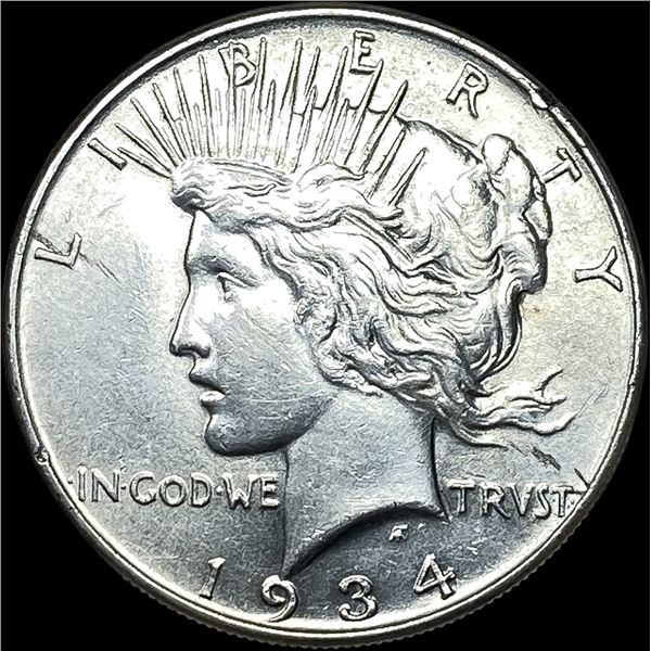 1934 Silver Peace Dollar CLOSELY UNCIRCULATED
