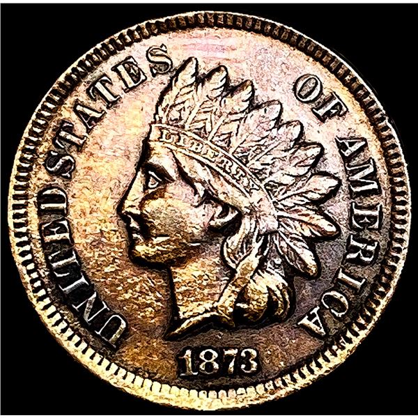 1873 Indian Head Cent NEARLY UNCIRCULATED