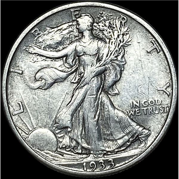 1933-S Silver Walking Liberty Half Dollar CLOSELY UNCIRCULATED