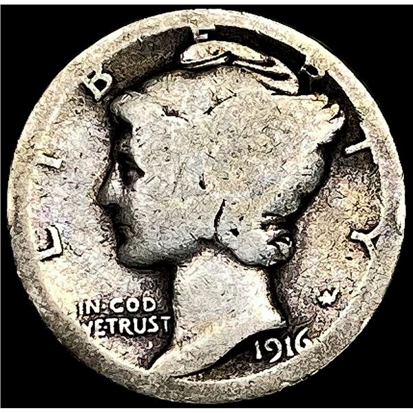 1916 Mercury Dime NICELY CIRCULATED