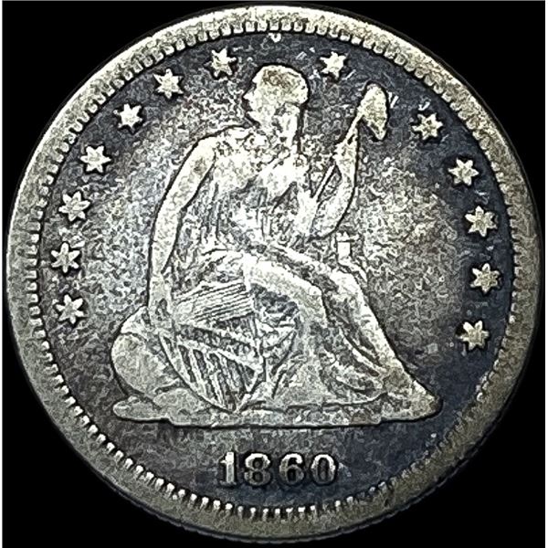 1860 Seated Liberty Quarter LIGHTLY CIRCULATED