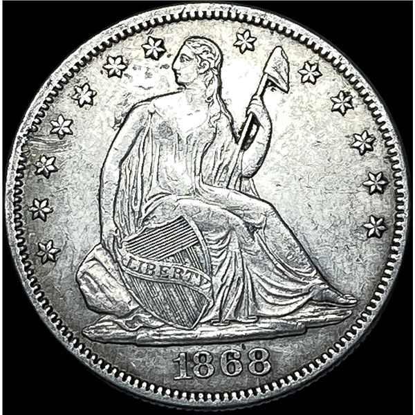 1868 Seated Liberty Half Dollar CLOSELY UNCIRCULATED