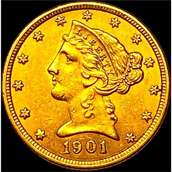 1901 Liberty Head $5 Half Eagle UNCIRCULATED