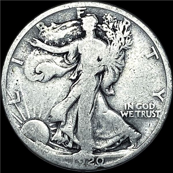 1920 Walking Liberty Half Dollar LIGHTLY CIRCULATED