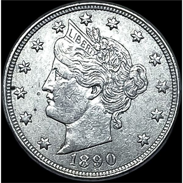 1890 Liberty Head Nickel CLOSELY UNCIRCULATED