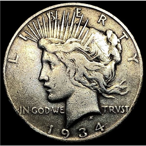 1934-S Silver Peace Dollar ABOUT UNCIRCULATED