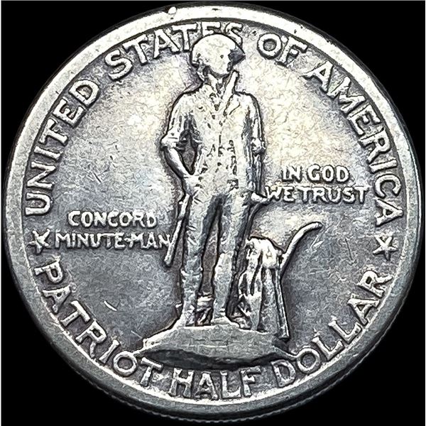 1925 Silver Lexington-Concord Half Dollar LIGHTLY CIRCULATED