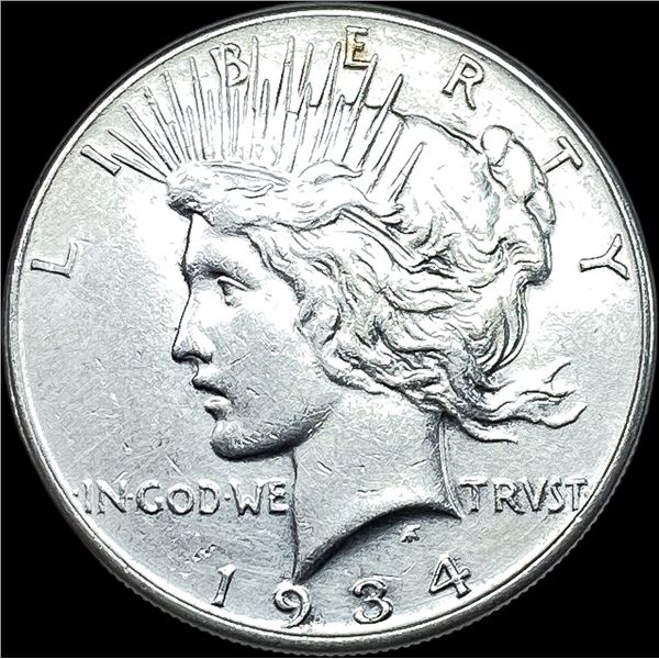 1934 Silver Peace Dollar CLOSELY UNCIRCULATED