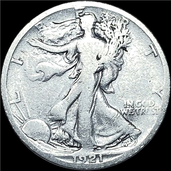 1921-S Silver Walking Liberty Half Dollar LIGHTLY CIRCULATED