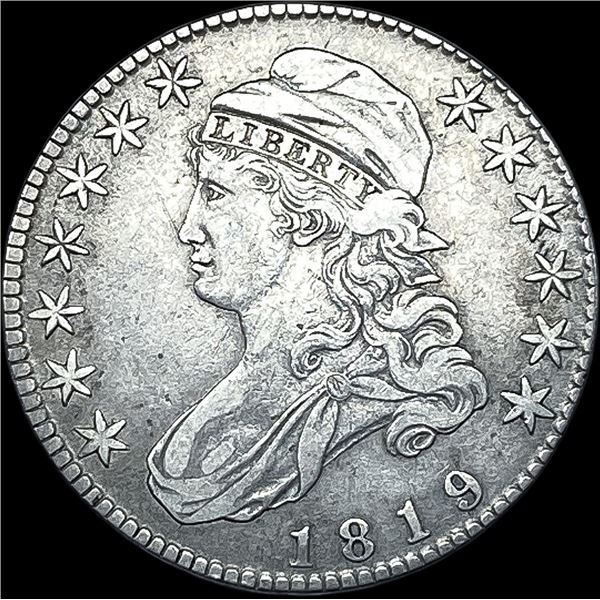 1819 Capped Bust Half Dollar NEARLY UNCIRCULATED