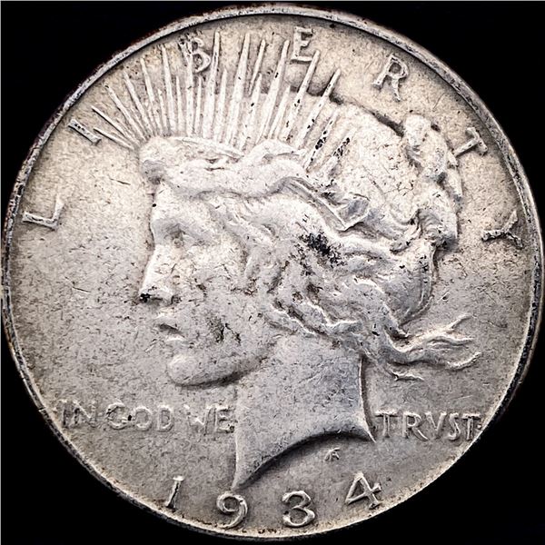 1934 Silver Peace Dollar NEARLY UNCIRCULATED
