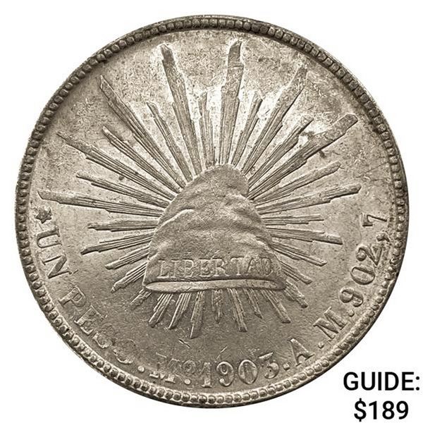 1903Mo AM Mexico Silver Peso CHOICE AU