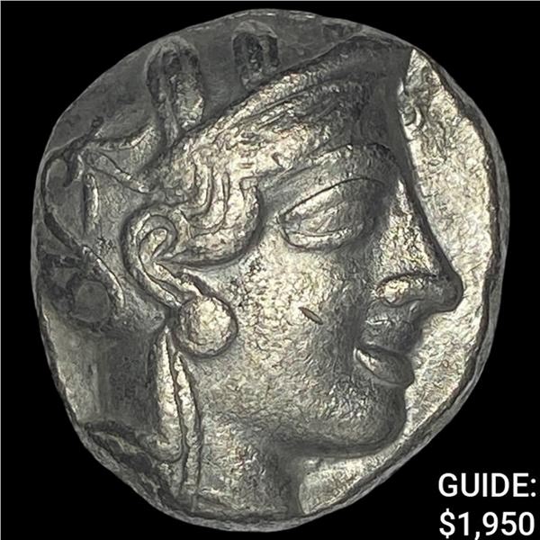 Attica Athens 440-404 BC Silver Owl Tetradrachm NEARLY UNCIRCULATED