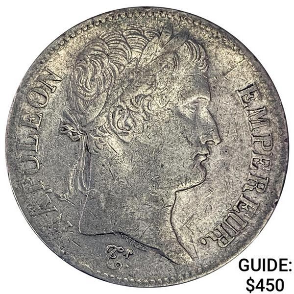 1811 L France Silver 5 Francs NEARLY UNCIRCULATED