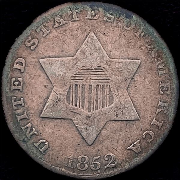 1852 Silver Three-Cent Piece NICELY CIRCULATED