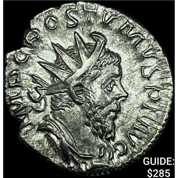 Roman Postumus 260-269 AD Silver Dbl Denararius CHOICE AU