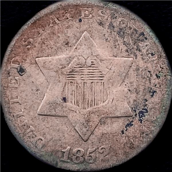 1852 Silver Three-Cent Piece NICELY CIRCULATED