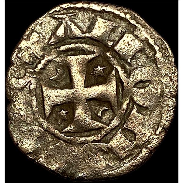 1248-1279 Portugal Alfonso III Silver Dinero NEARLY UNCIRCULATED