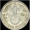 Image 2 : 1936-F Germany Silver 5 Reichsmark CLOSELY UNCIRCULATED