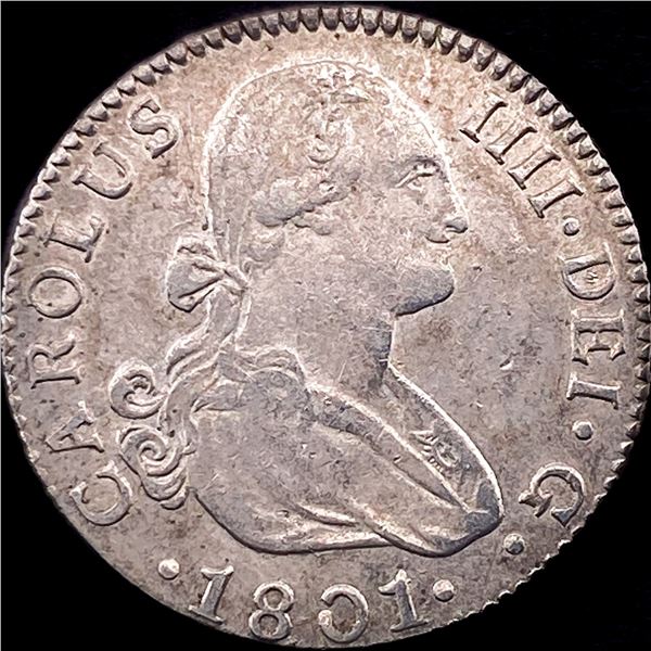1801 Silver 2 Reales Mexico Mint (Mo). HIGH GRADE