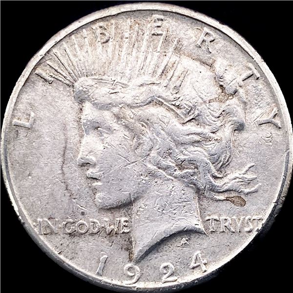 1924-S Silver Peace Dollar CLOSELY UNCIRCULATED