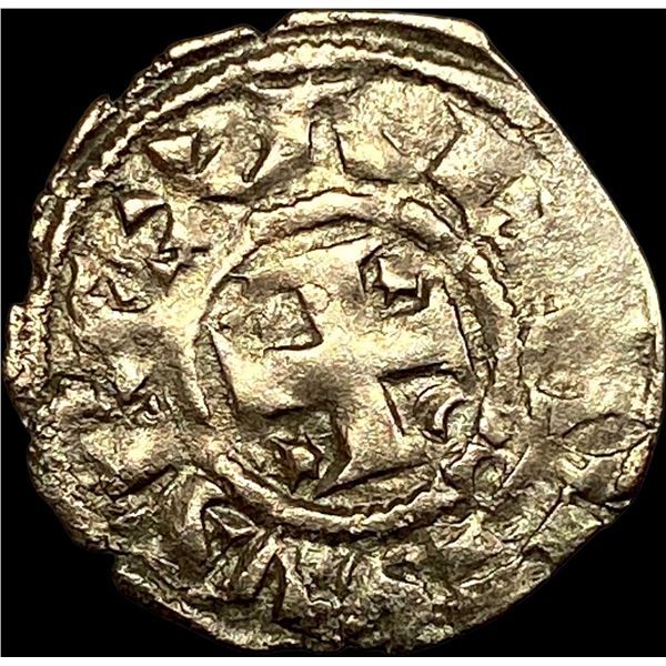 1248-1279 Portugal Alfonso III Silver Dinero NEARLY UNCIRCULATED