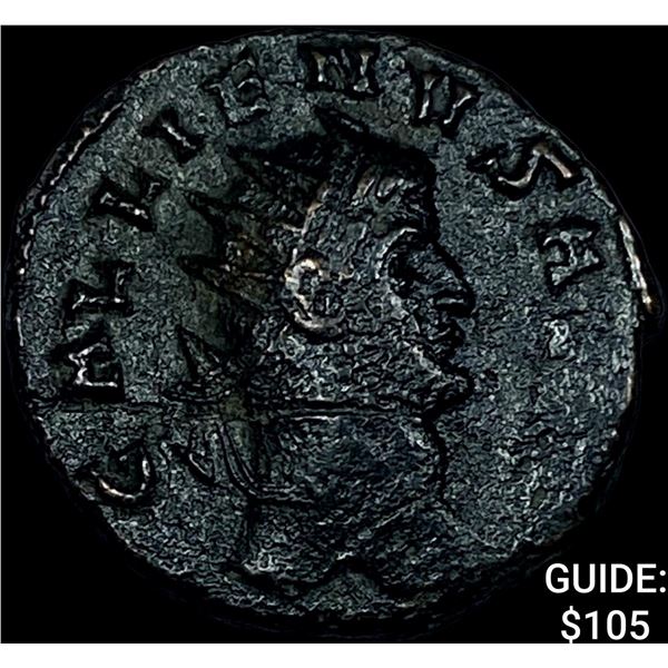 Roman Gallienus 253-268 AD Bronze Dbl Denarius CHOICE AU