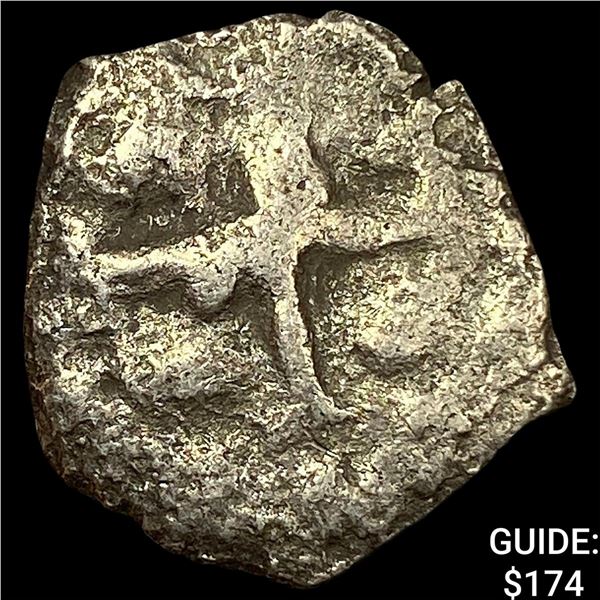 1500s-1600s Spanish Colonial Silver Cob NEARLY UNCIRCULATED