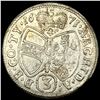 Image 2 : 1655-1705 Hungary Leopold Silver 3 Kreuzer CLOSELY UNCIRCULATED
