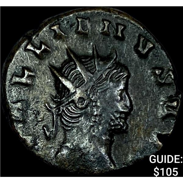 Roman Gallienus 253-268 AD Bronze Dbl Denarius CHOICE AU