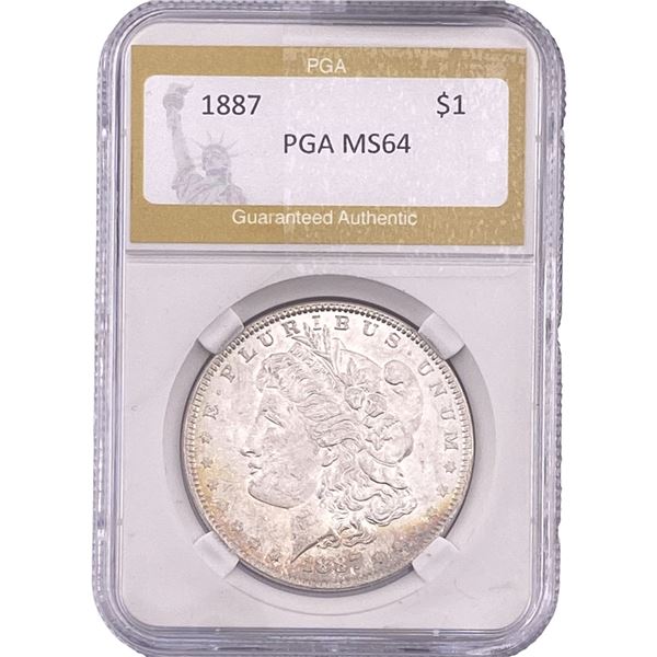 1887 Morgan Silver Dollar PGA MS64