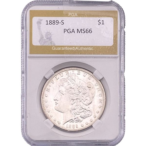 1889-S Morgan Silver Dollar PGA MS66