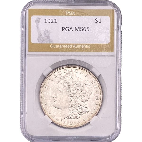 1921 Morgan Silver Dollar PGA MS65