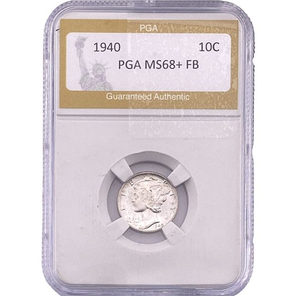1940 Mercury Silver Dime PGA MS68+ FB