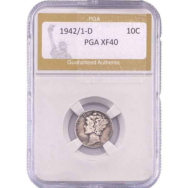 1942/1-D Mercury Silver Dime PGA XF40